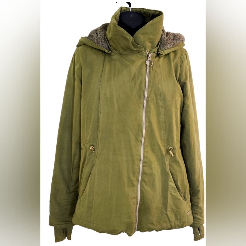 [Bench] Urban Explorer Utility Sherpa Winter Jacket Olive Women Medium